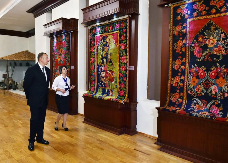 Ilham Aliyev attends opening of Mingachevir Museum of History