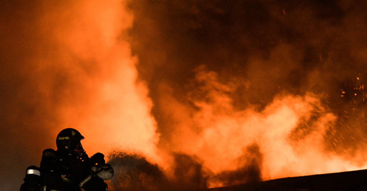 В пожаре сгорели 8 пожарных - ФОТО + ВИДЕО