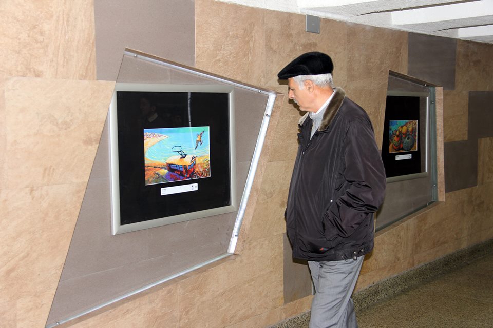 Azərbaycanlı rəssamların əsərləri Bakı metrosunda - FOTOLAR