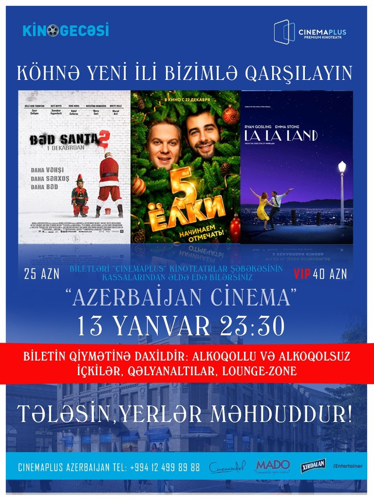 “Kino gecəsi” əfsanəvi “CinemaPlus Azerbaijan” kinoteatrında