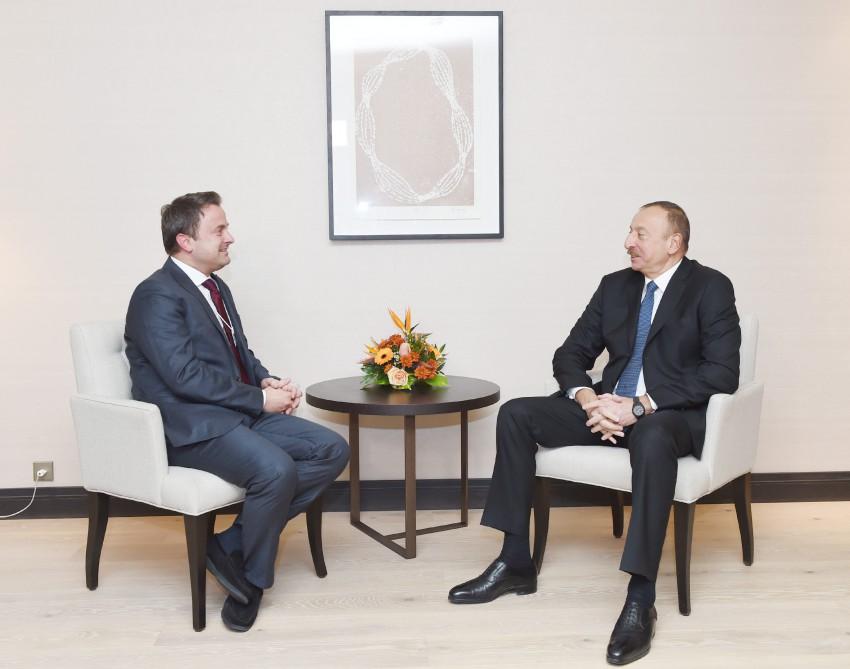 President Aliyev meets with Prime Minister, Minister of State of Luxembourg