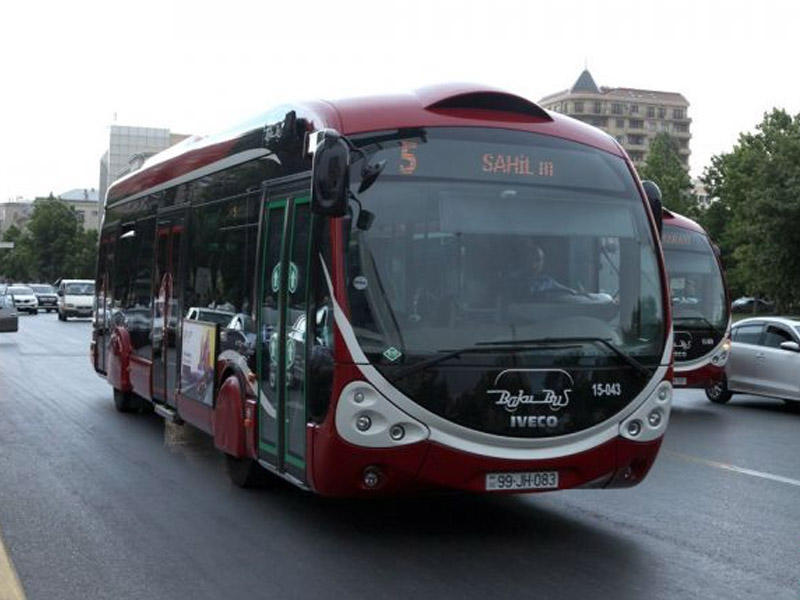 Bakıda avtobuslar üçün xüsusi hərəkət zolaqları çəkilir