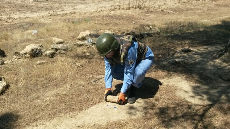 Bakıda top mərmisi tapılıb