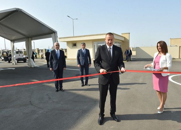 Ильхам Алиев на открытии Балаханского промышленного парка