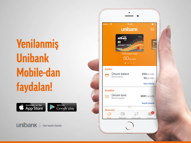 Мобильное приложение Unibank стало более интерактивным и динамичным