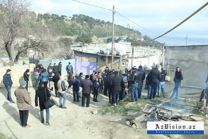 Sürüşmə Bayılı bu vəziyyətə saldı - FOTOLAR