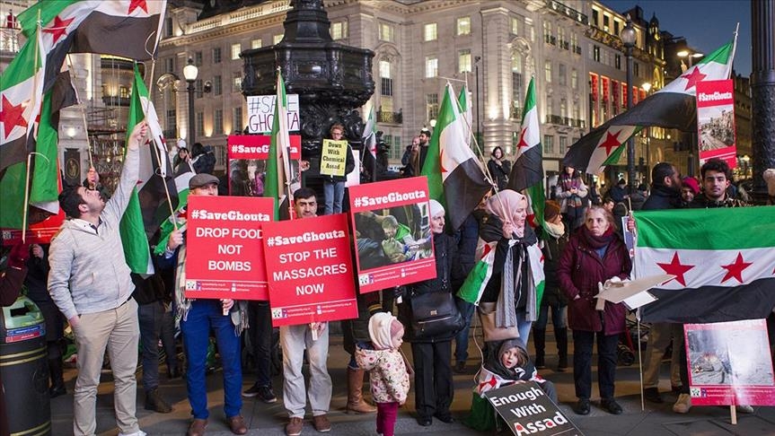 London protest urges action over Eastern Ghouta bombing