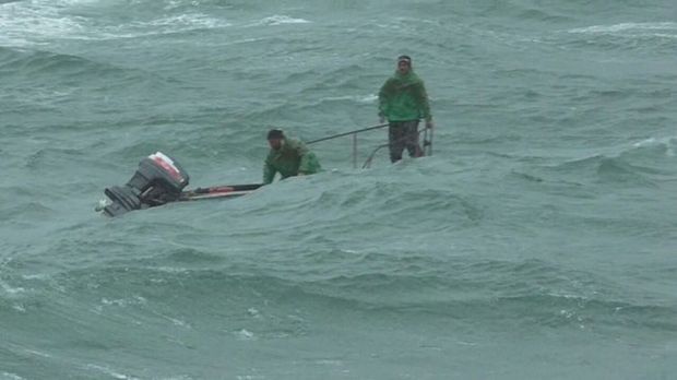 В штормовых условиях были спасены рыбаки