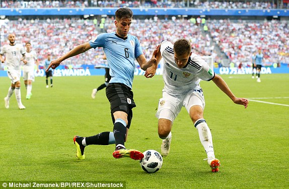 Уругвай разгромил сборную России: счет 3:0 