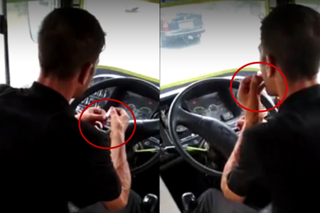 Bakıda avtobus sürücüsünün şok hərəkətləri – Sərnişinlərin gözü önündə görün nə etdi (VİDEO)