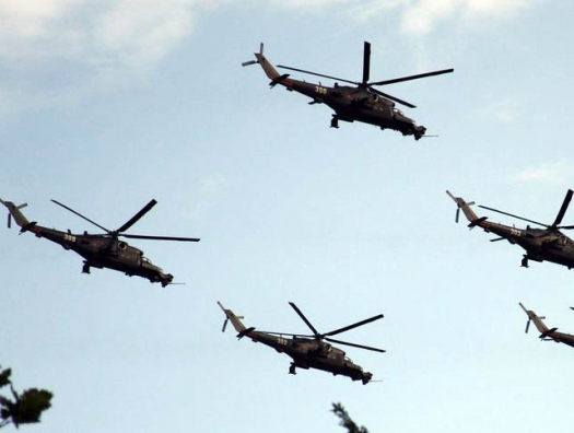 Вертолетные учения в азербайджанской армии