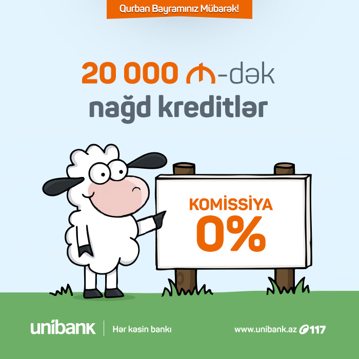 Unibank Qurban bayramı münasibətilə kredit kampaniyası keçirir