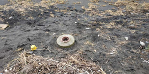На побережье в Лянкяране обнаружена противотанковая мина