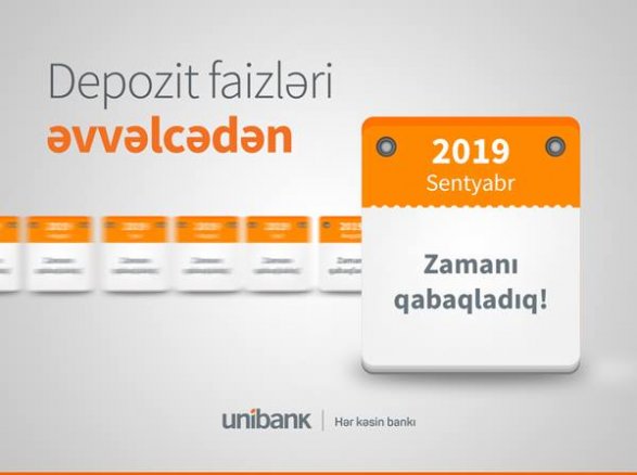 Unibank: Откройте депозитный счет и получите годовые проценты в тот же день!