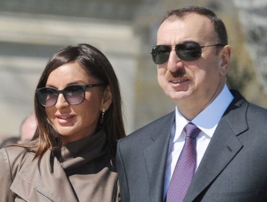 Ильхам и Мехрибан Алиевы в Шеки