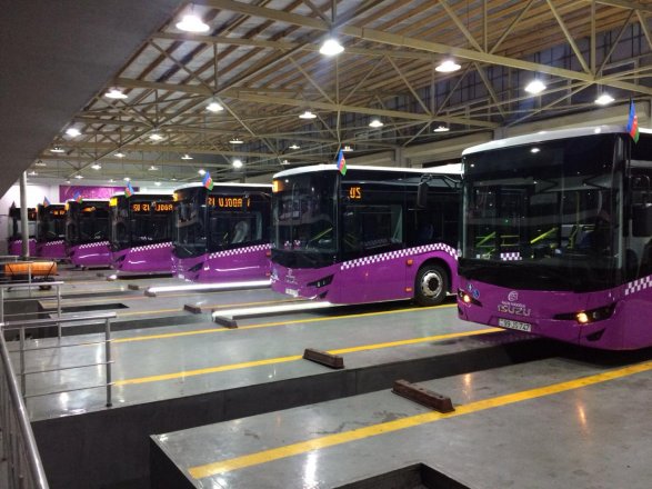 В Баку завезли современные автобусы стандарта ЕВРО-6