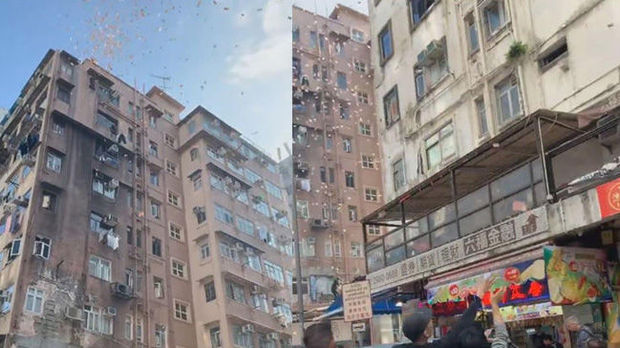 Binadan insanlara pul atan milyonçu həbs edildi - VİDEO