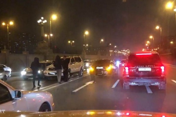 Цепная авария на проспекте Гейдара Алиева