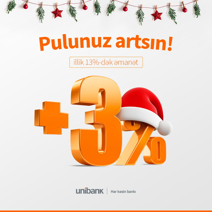 Unibank продолжает депозитную кампанию +3%
