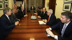 Turkish FM meets US senators in Washington