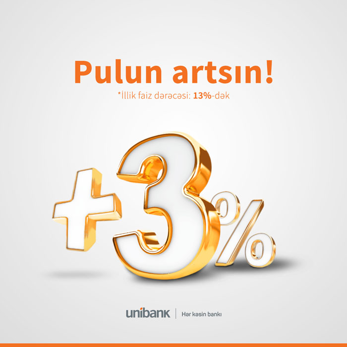 Unibank продлил депозитную кампанию +3% ещё на 2 месяца