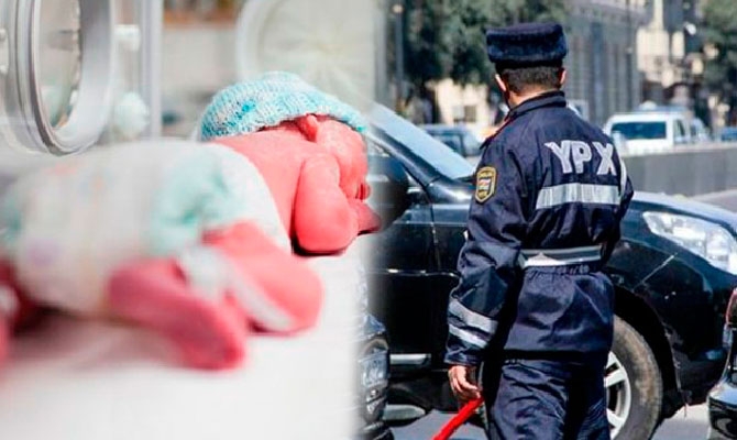В Азербайджане женщина родила на посту дорожной полиции - ВИДЕО