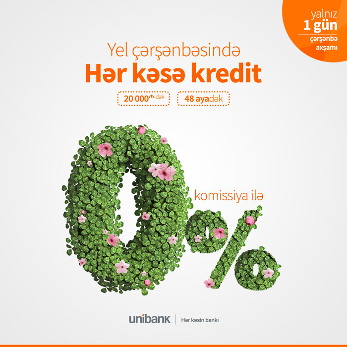 Кредитная кампания, посвященная чершенбе от Unibank: КОМИССИЯ 0% для всех