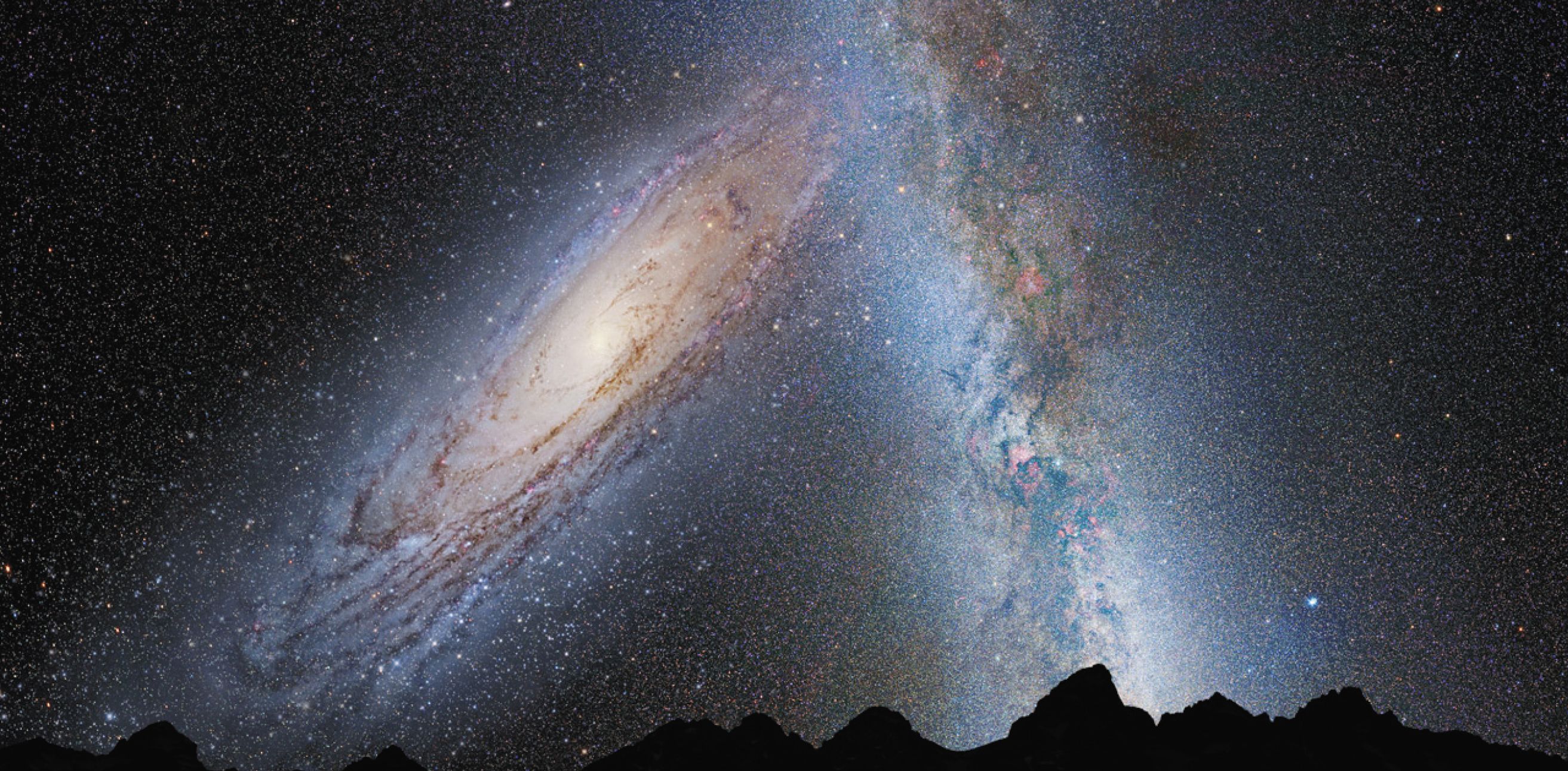NASA показало столкновение двух галактик