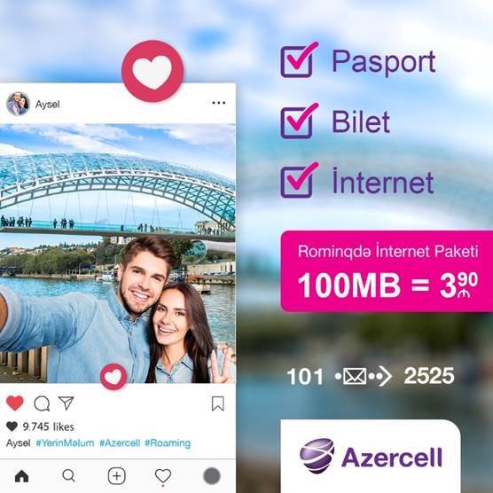 Enjoy the most affordable Data Roaming packages with Azercell!