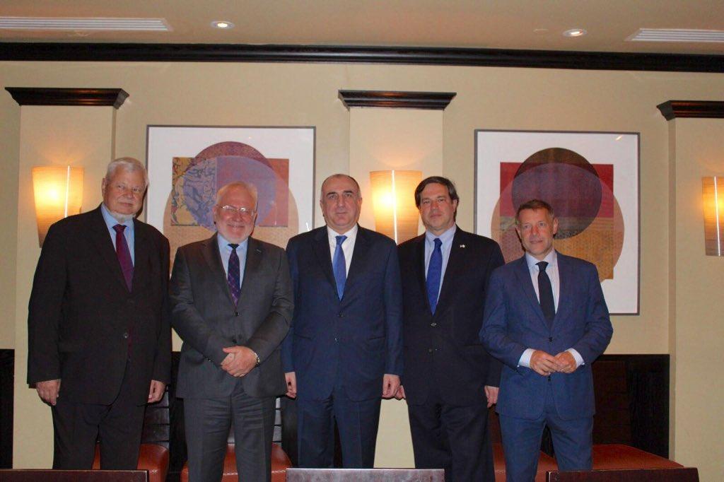 Elmar Mammadyarov and OSCE MG Co-Chairs start meeting in Washington