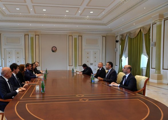 Делегация Италии на переговорах с Ильхамом Алиевым
