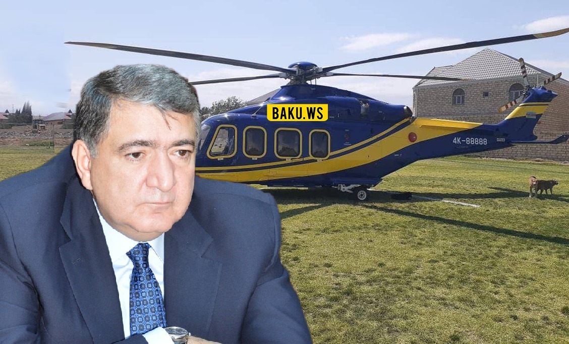 Sabiq nazir Fazil Məmmədovu gətirən helikopter Gəncəyə enib - FOTO