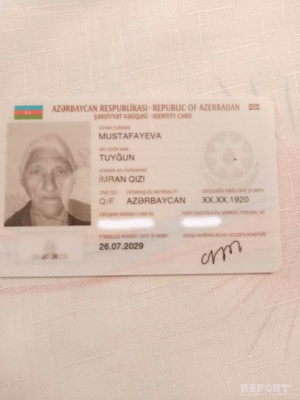 В Азербайджане 99-летняя жительница впервые получила паспорт