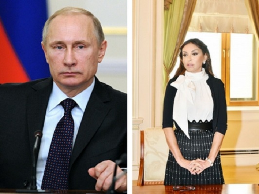 Владимир Путин поздравил Первого вице-президента Азербайджана Мехрибан Алиеву
