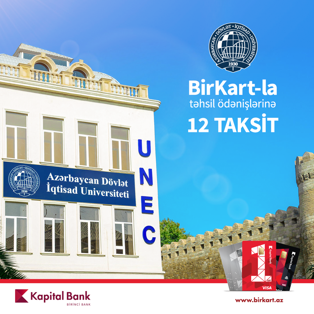 Оплачивайте обучение в UNEC в рассрочку с картой BirKart