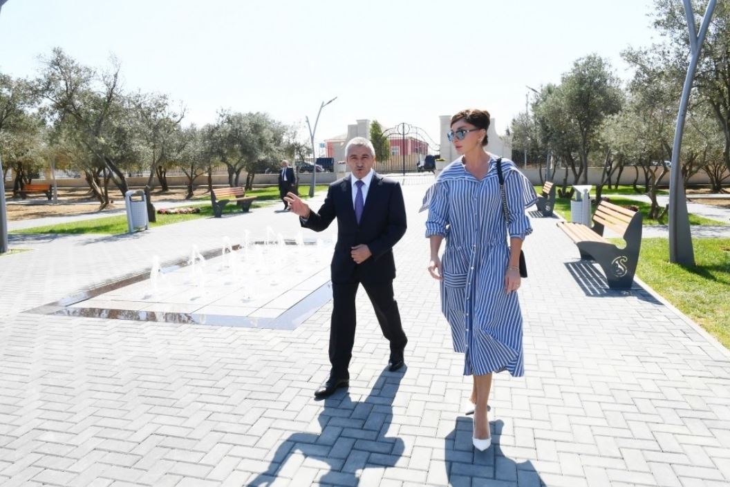 Мехрибан Алиева ознакомилась с новосозданным парком отдыха в Кюрдаханы