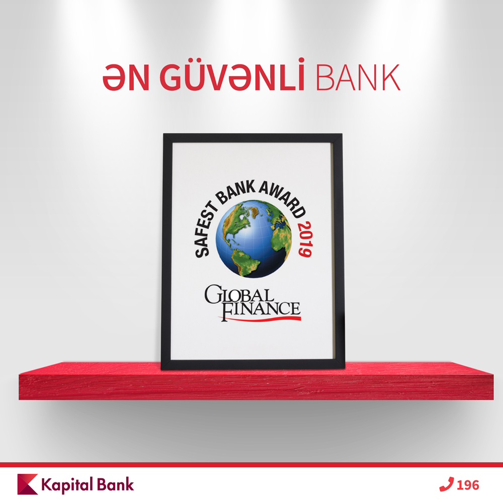 Kapital Bank has once again been recognised as “The Safest Bank” in Azerbaijan