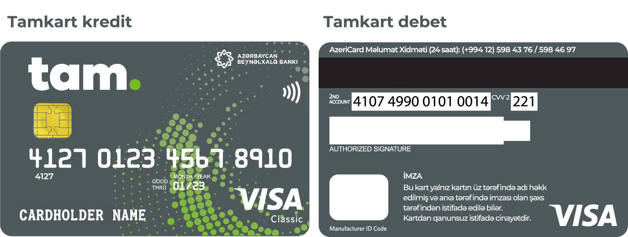 Azərbaycan Beynəlxalq Bankı yeni kart məhsulu olan Tamkartı təqdim etdi!