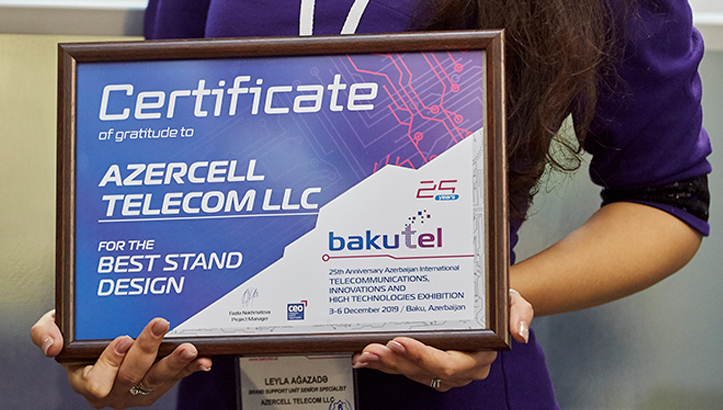 Azercell was awarded the certificate for 