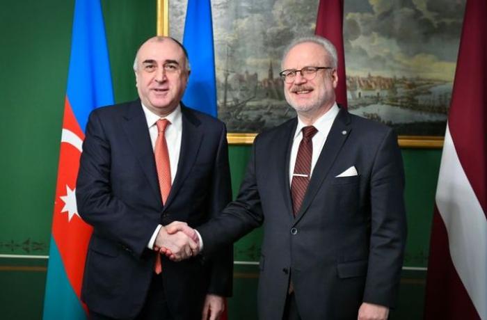 Elmar Məmmədyarov Latviya Prezidenti ilə görüşüb