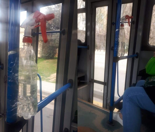 Bakıda müntəzəm marşrut avtobusunda biabırçılıq - FOTO