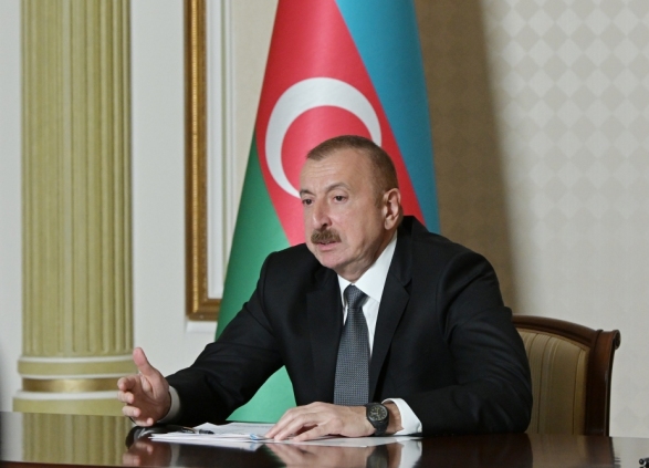 Переговоры Ильхама Алиева и представителей Всемирного банка в формате видеоконференции