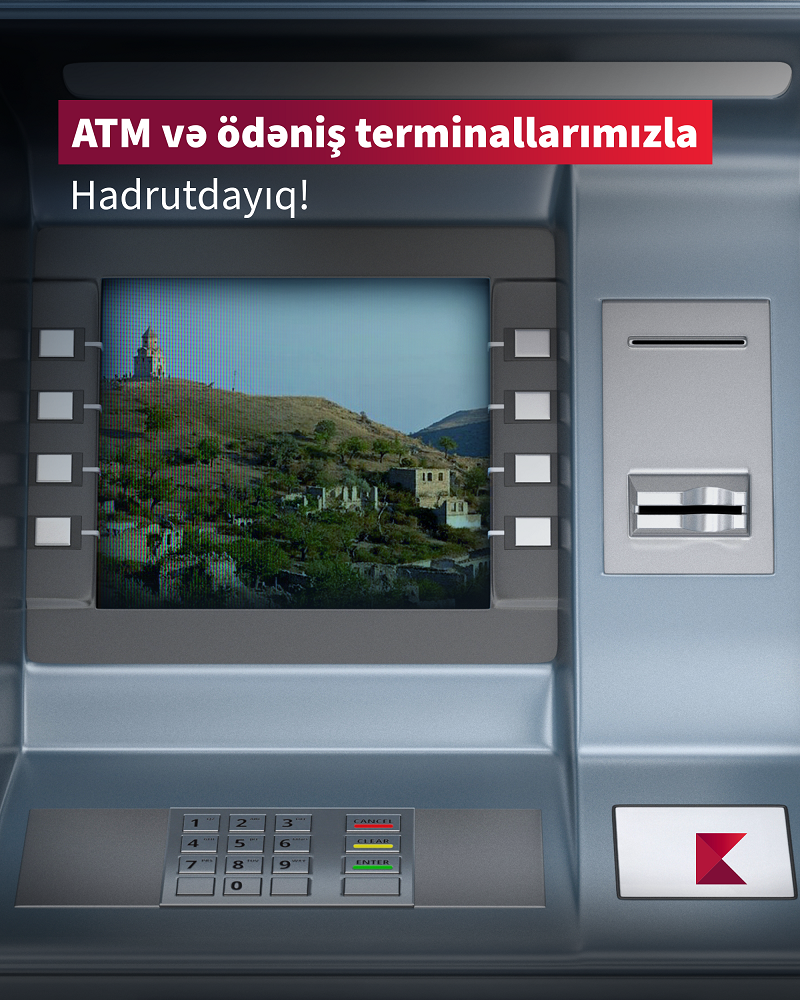 Kapital Bank Hadrutda bankomat və ödəniş terminalı quraşdırdı