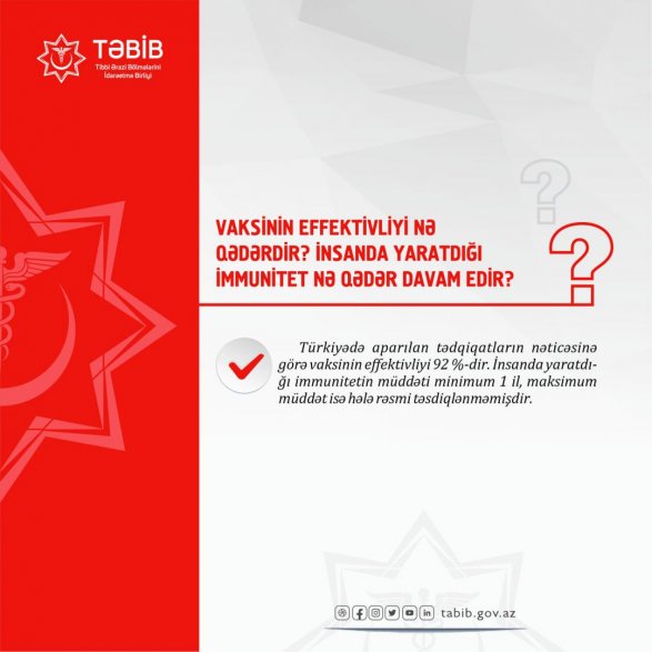 TƏBİB об эффективности используемой в Азербайджане вакцины
