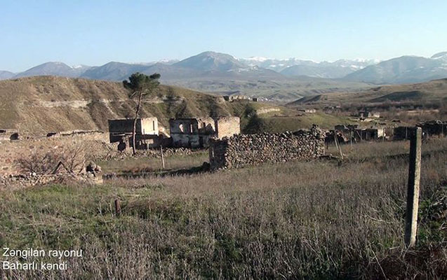 Минобороны Азербайджана показало село Бахарлы Зангиланского района - ВИДЕО