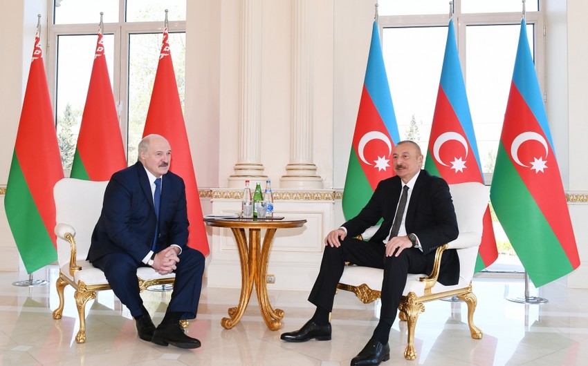 Состоялась встреча президентов Азербайджана и Беларуси в расширенном составе