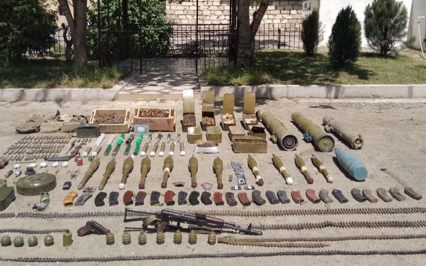 В Шуше обнаружены оружие и боеприпасы