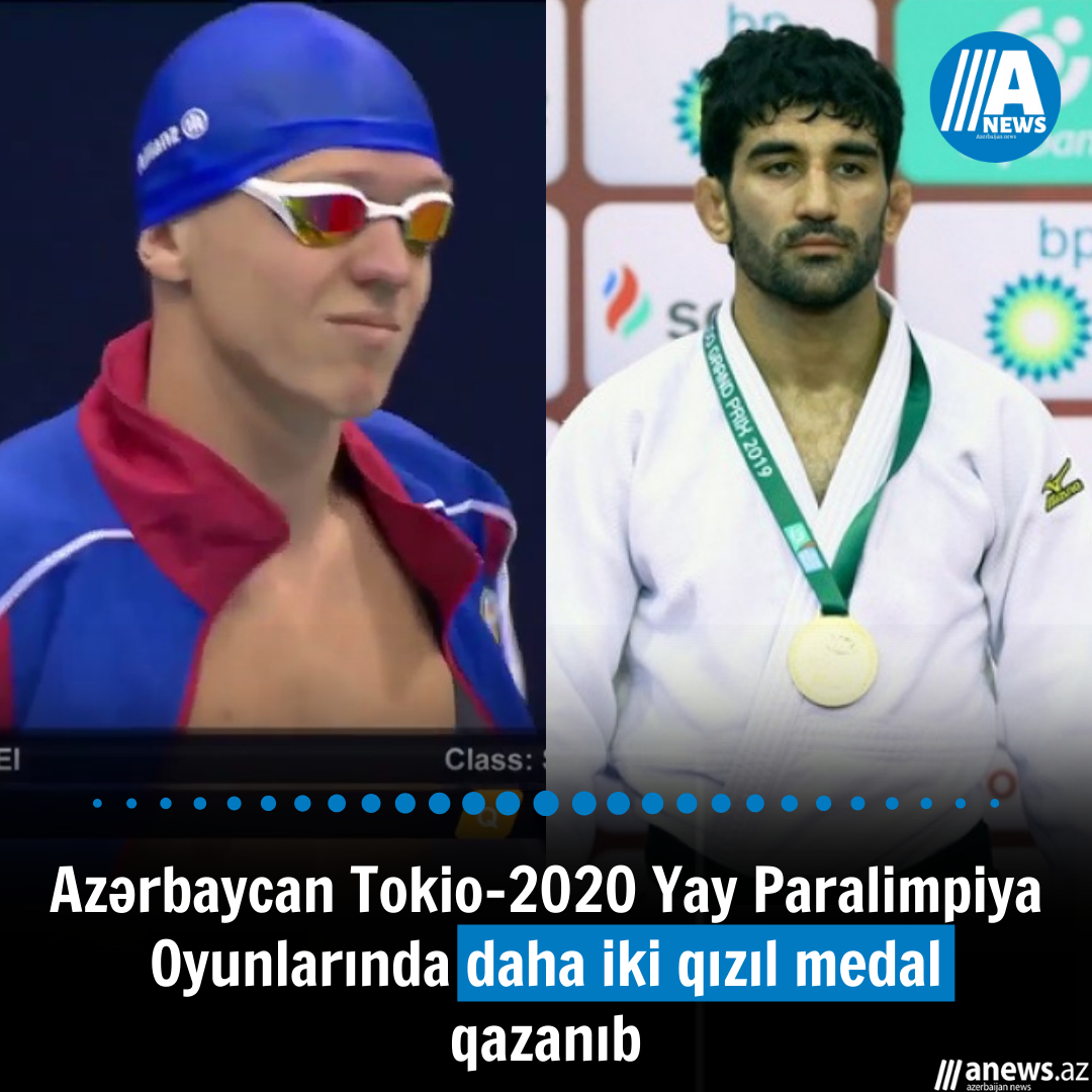 Azərbaycan Tokio-2020 -də daha iki qızıl medal qazandı