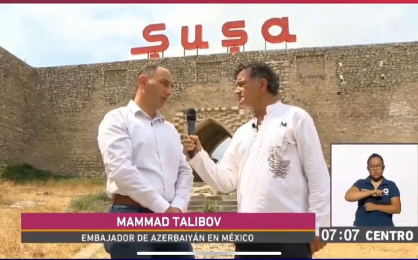 Reportage about Shusha aired on Mexican television