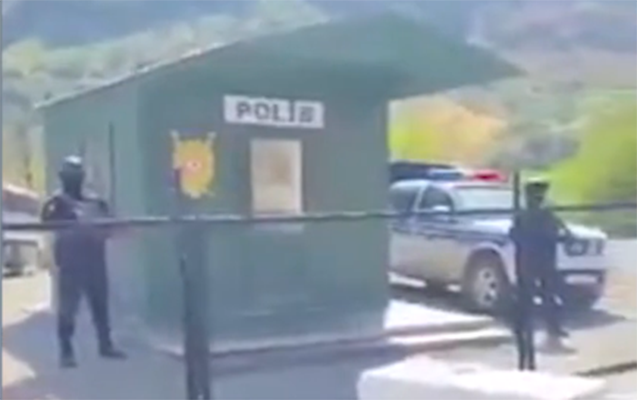 Gorus-Qafan yolundakı polis postundan görüntülər-VİDEO